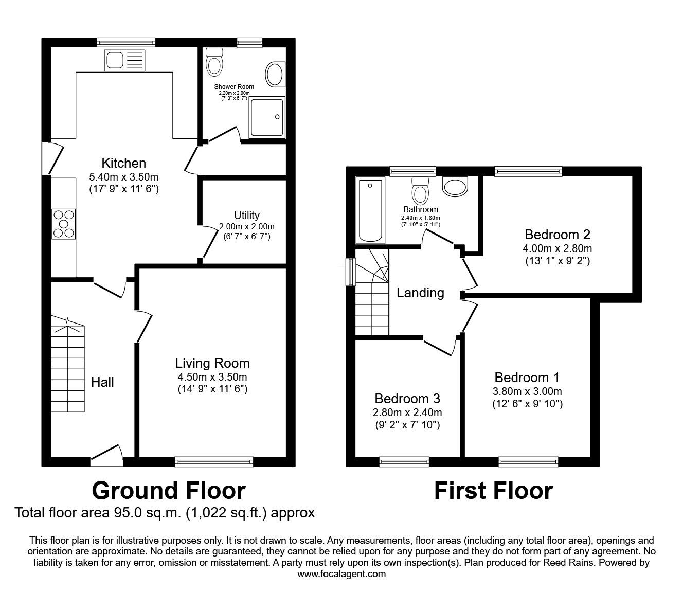 Floorplan of 3 bedroom End Terrace House for sale, Fairclough Road, Liverpool, Merseyside, L36