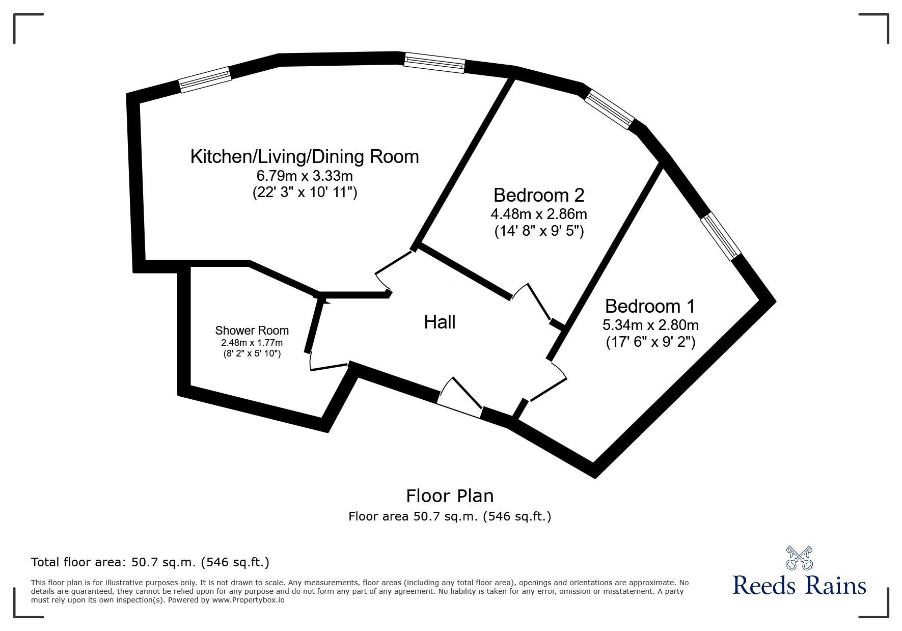 Floorplan of 2 bedroom Flat to rent, Eccleston Street, Prescot, Merseyside, L34