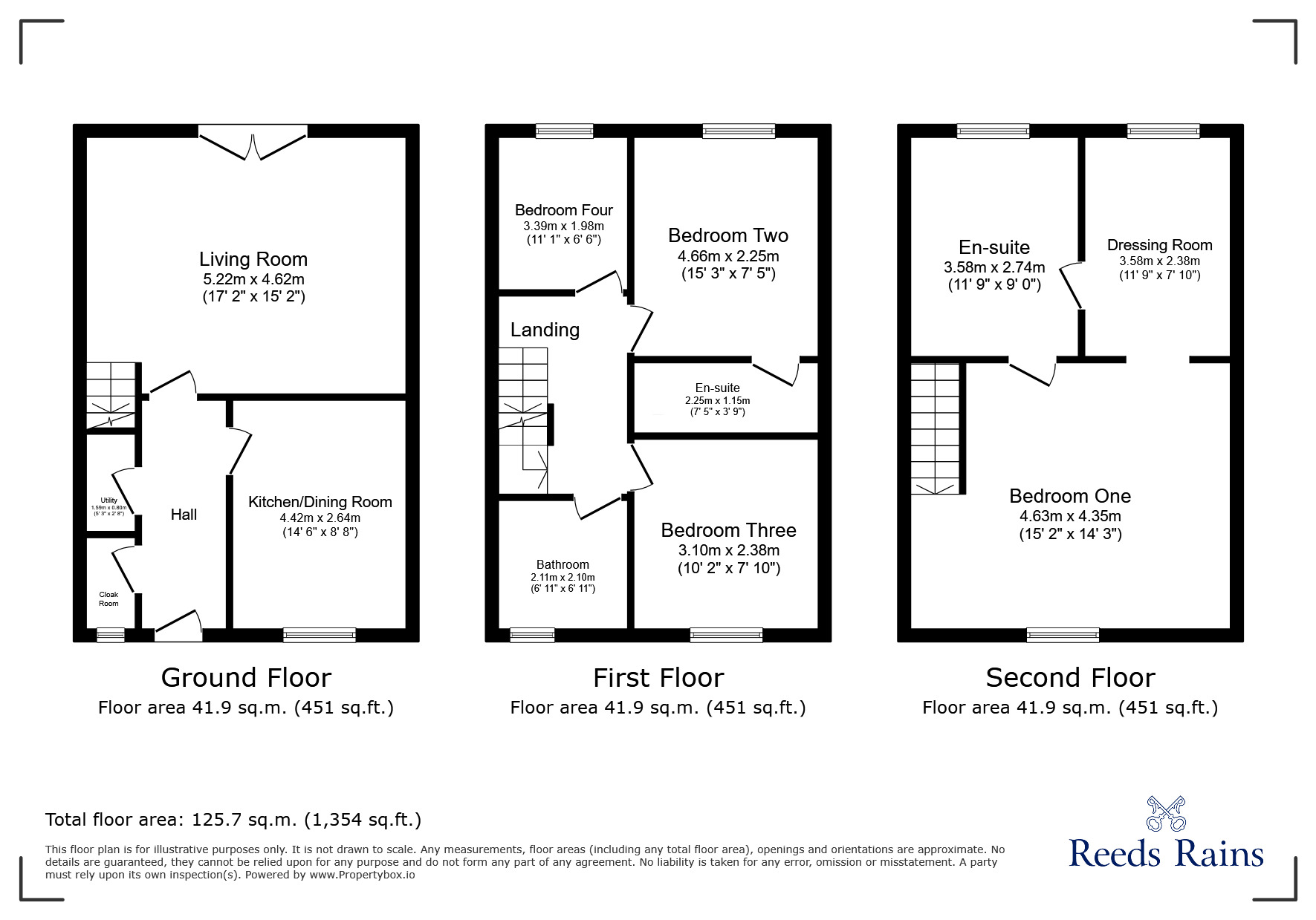 Floorplan of 4 bedroom Mid Terrace House to rent, Ellaby Mews, Rainhill, Merseyside, L35