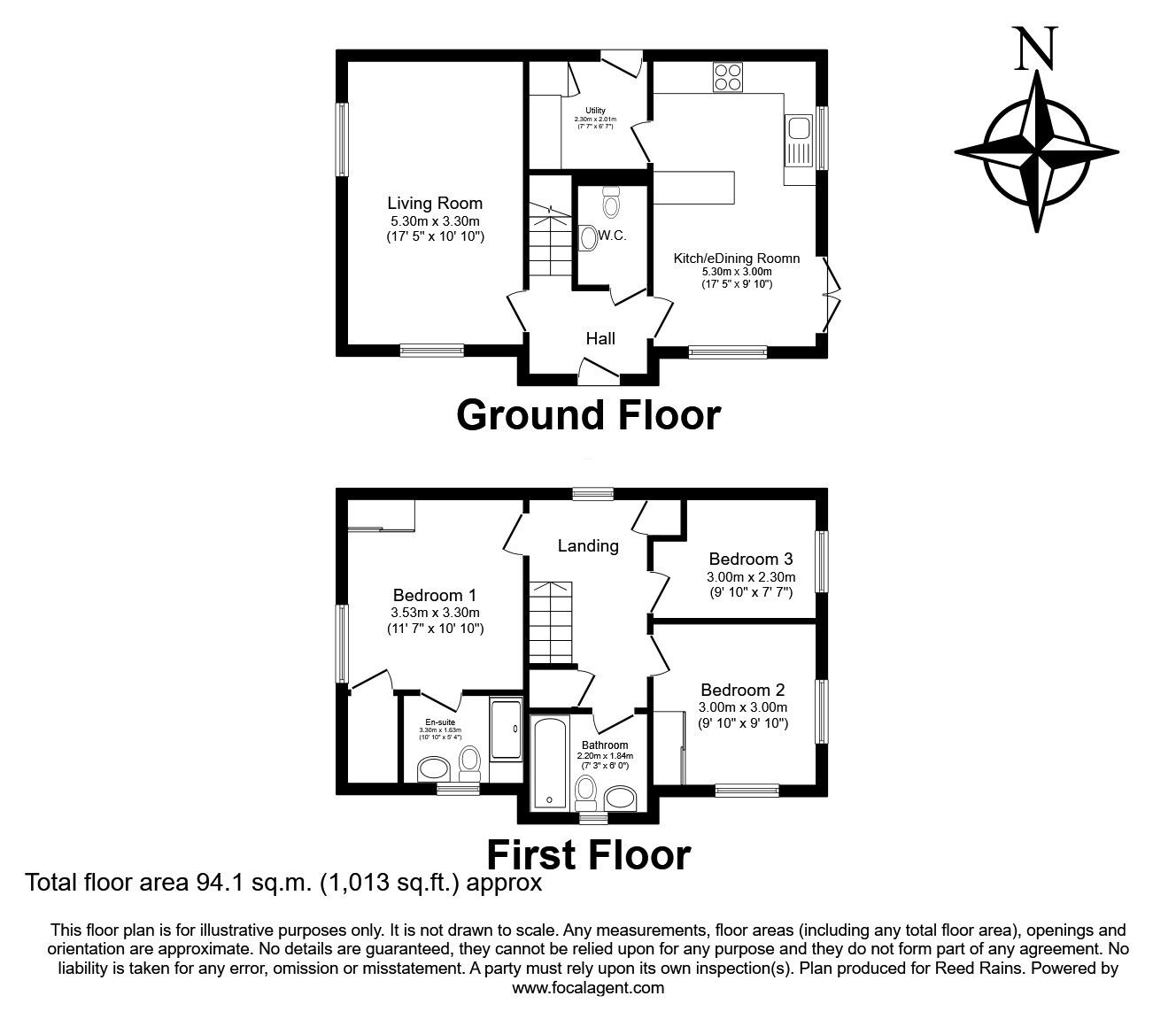 Floorplan of 3 bedroom Detached House for sale, Ferranti Close, Prescot, Merseyside, L35