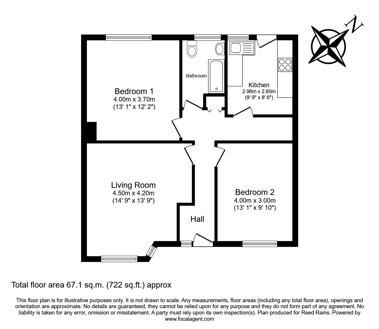 Floorplan of 2 bedroom  Flat for sale, St. Marks Road, Liverpool, Merseyside, L36