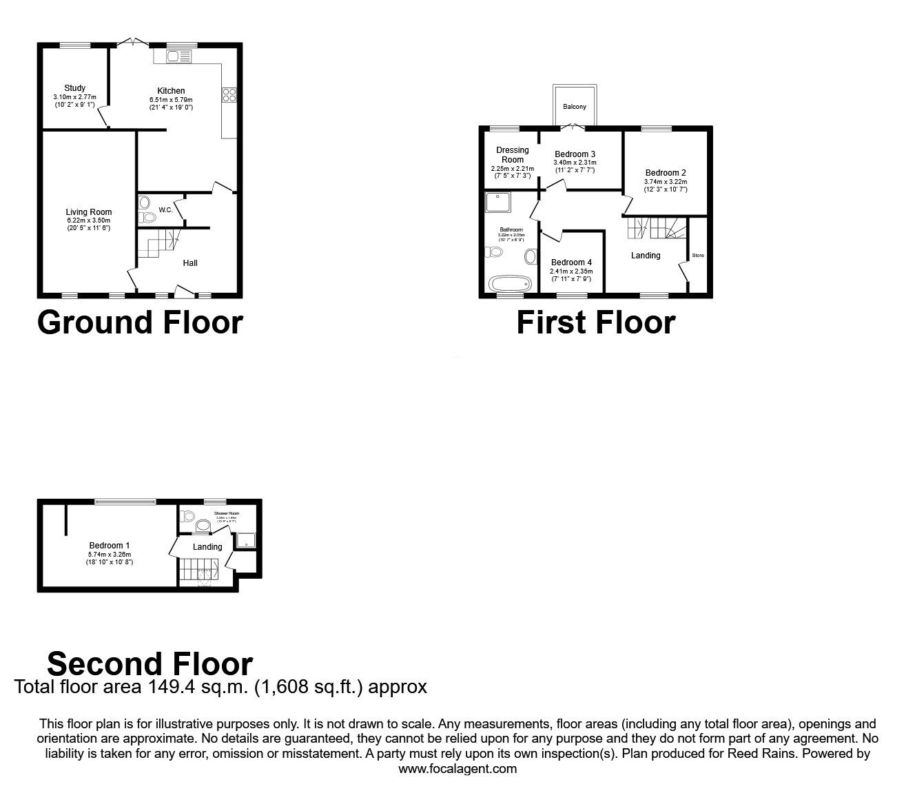 Floorplan of 4 bedroom Semi Detached House for sale, Knowsley Park Lane, Prescot, Merseyside, L34
