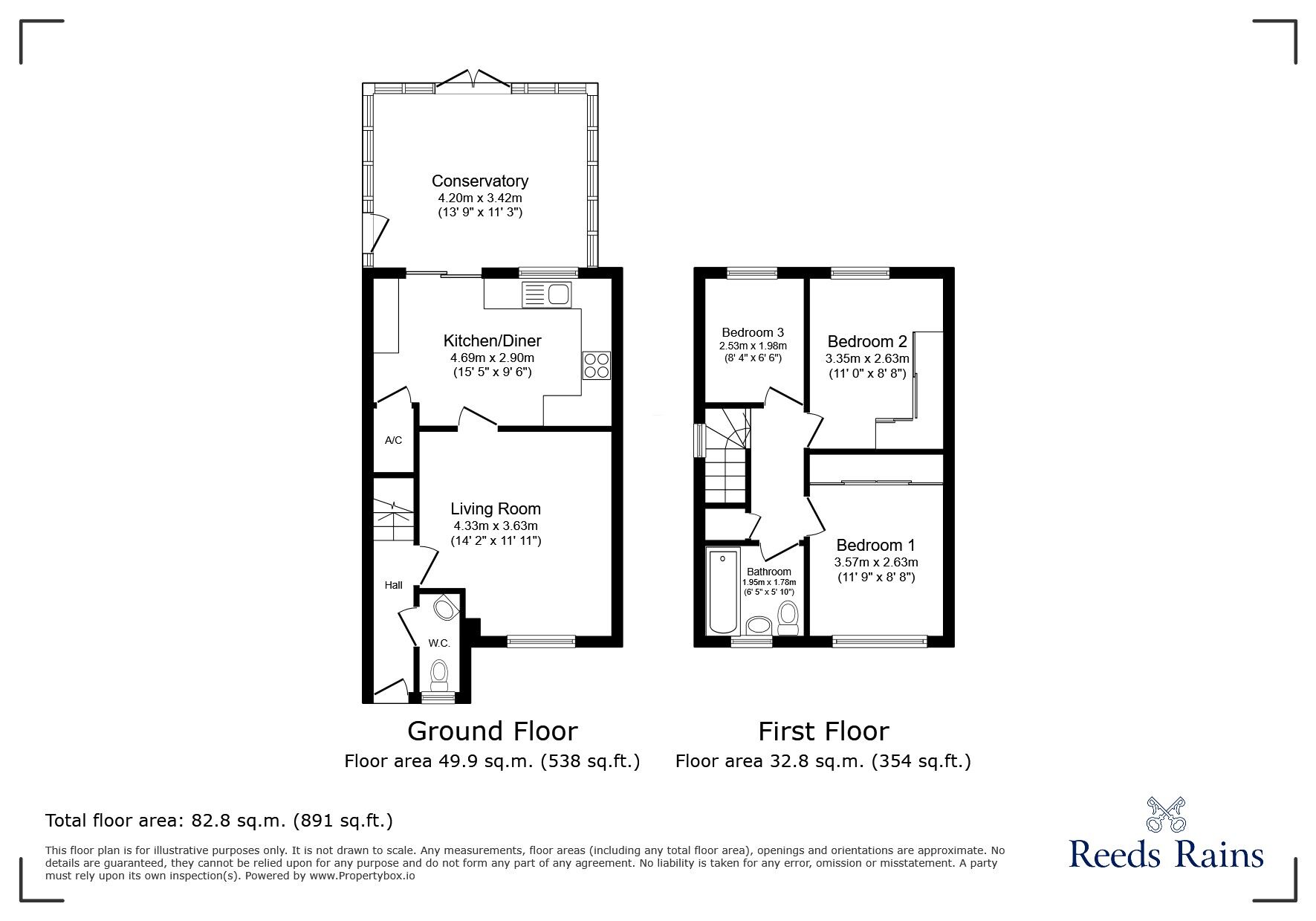 Floorplan of 3 bedroom End Terrace House to rent, Croftwood Grove, Whiston, Merseyside, L35