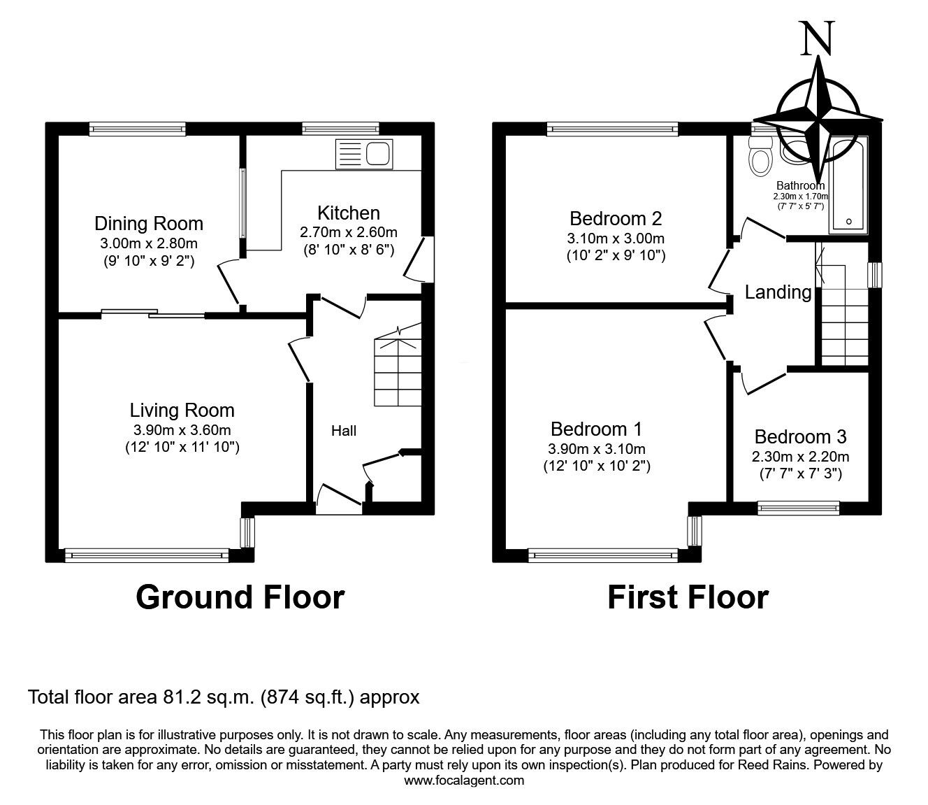 Floorplan of 3 bedroom Semi Detached House for sale, Eglington Avenue, Whiston, Merseyside, L35