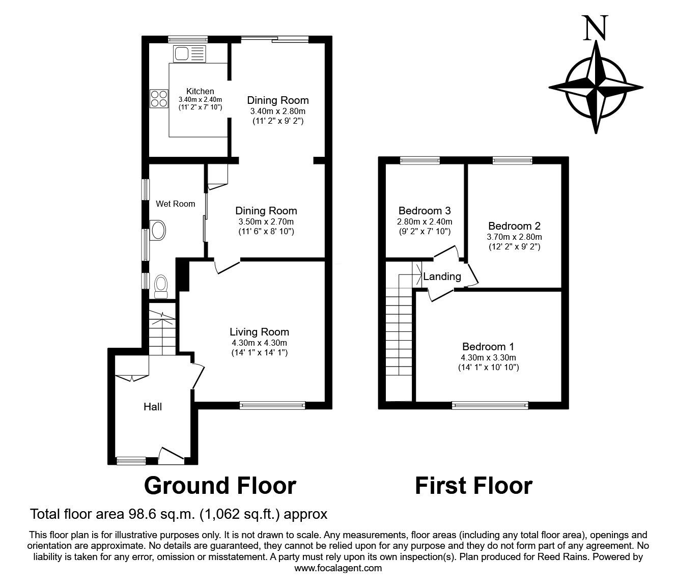 Floorplan of 3 bedroom End Terrace House for sale, Cumber Lane, Whiston, Merseyside, L35