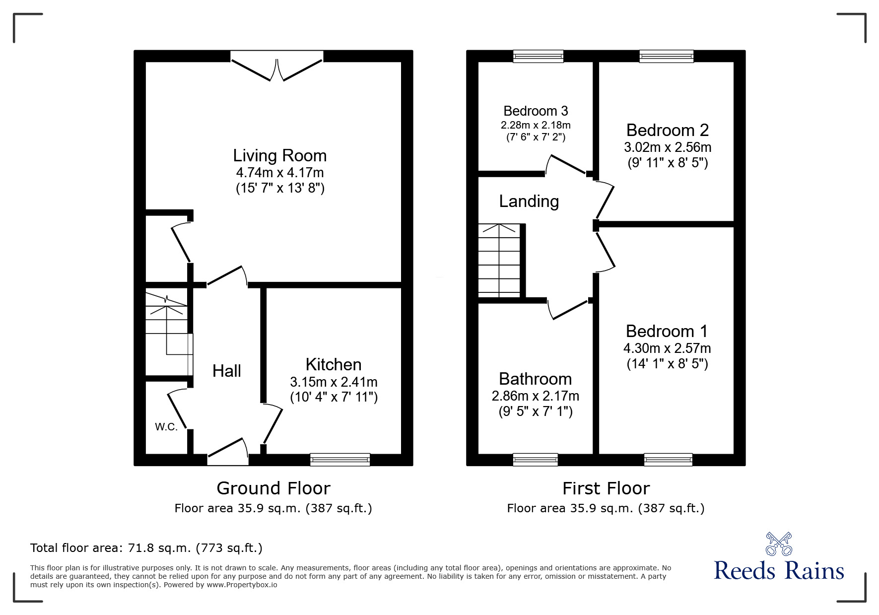Floorplan of 3 bedroom Semi Detached House to rent, Kenneth Close, Prescot, Merseyside, L34