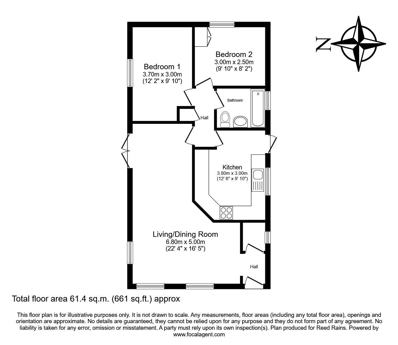 Floorplan of 2 bedroom Detached Property for sale, East Front, Halsnead Park, Merseyside, L35