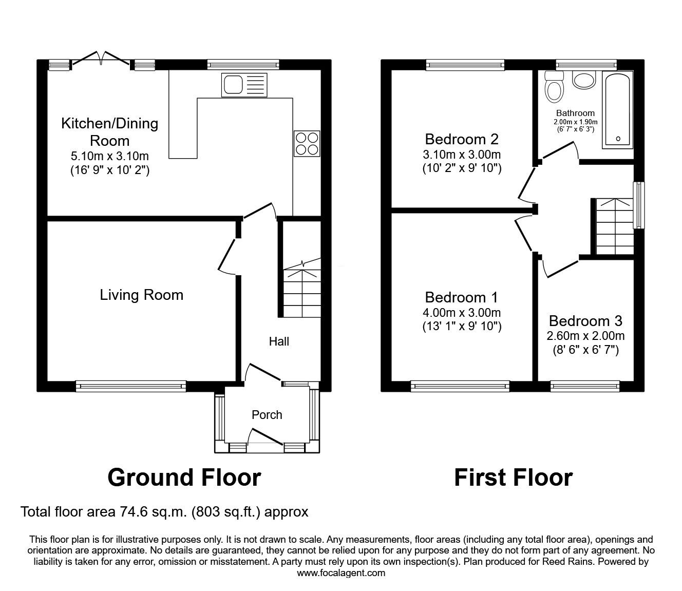Floorplan of 3 bedroom Semi Detached House for sale, Toftwood Avenue, Rainhill, Merseyside, L35