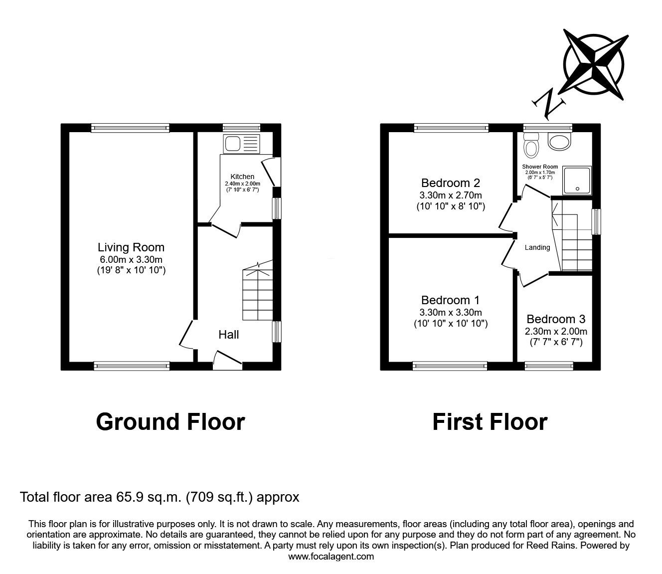 Floorplan of 3 bedroom Semi Detached House for sale, Ash Grove, Prescot, Merseyside, L35