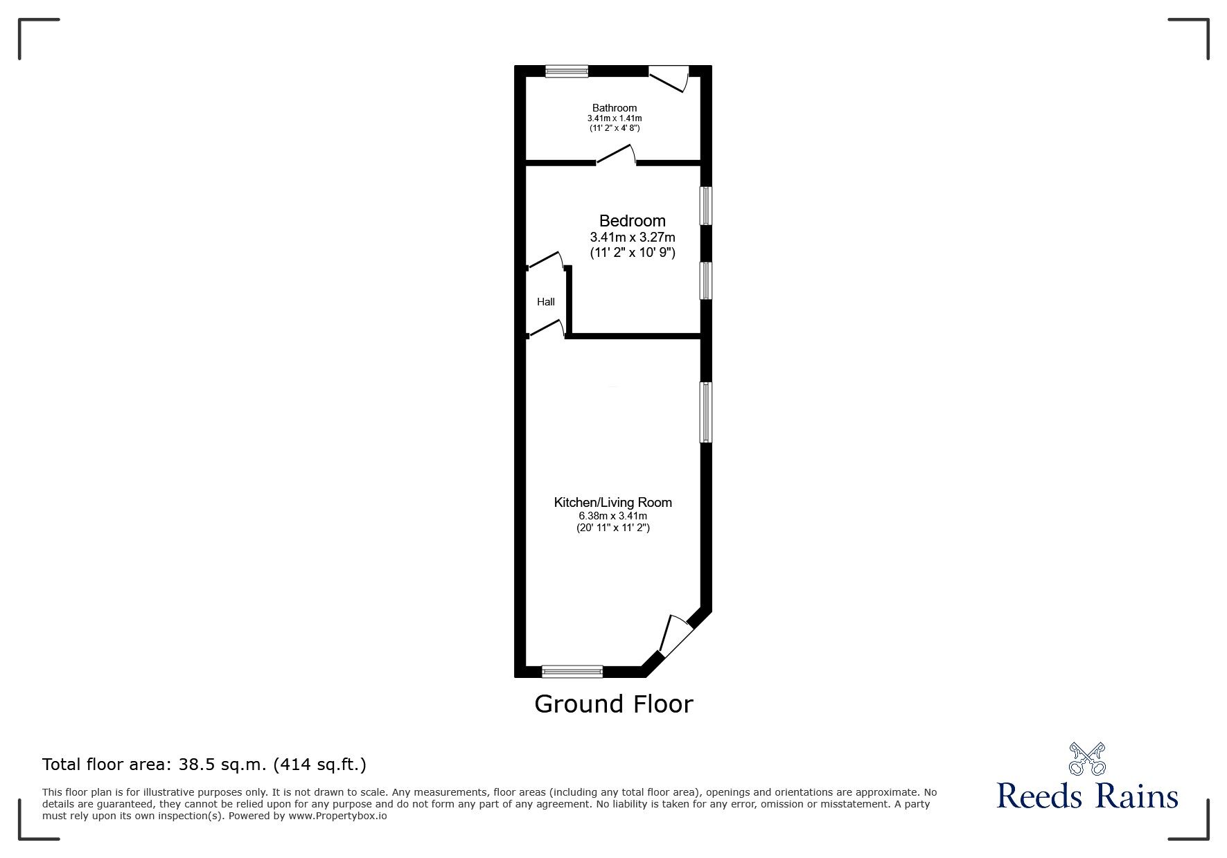 Floorplan of 1 bedroom Flat to rent, City Road, Liverpool, Merseyside, L4