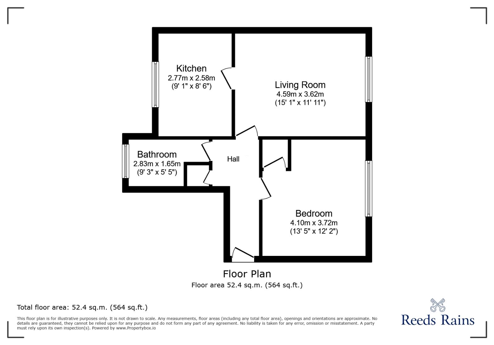 Floorplan of 1 bedroom Flat for sale, Slim Road, Liverpool, Merseyside, L36