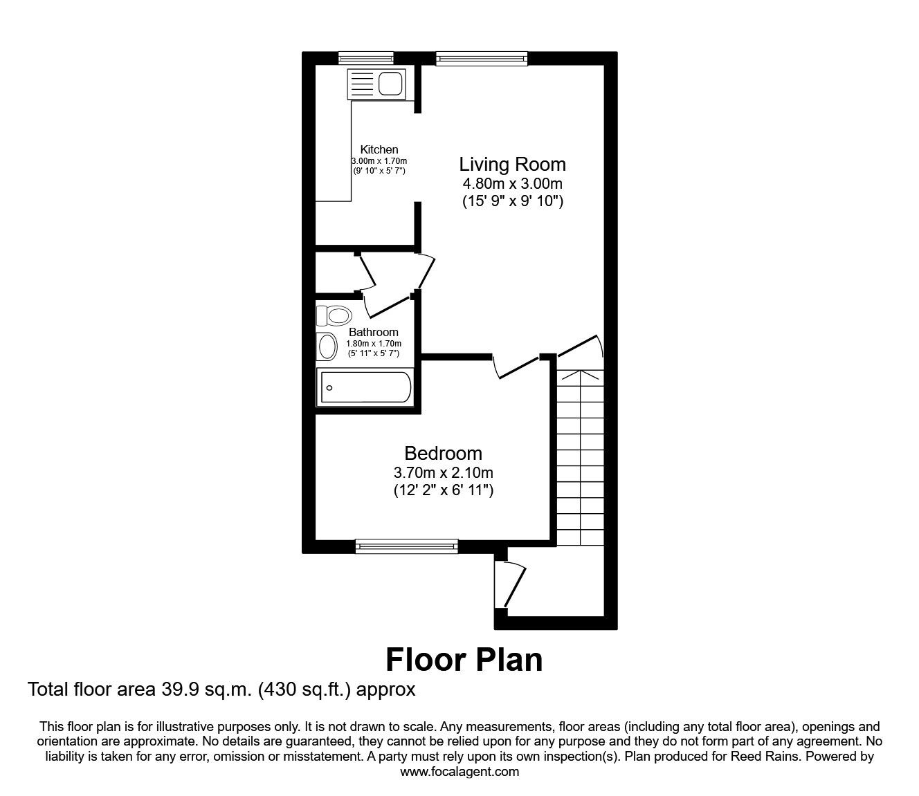 Floorplan of 1 bedroom Flat for sale, Driveway, Whiston, Merseyside, L35