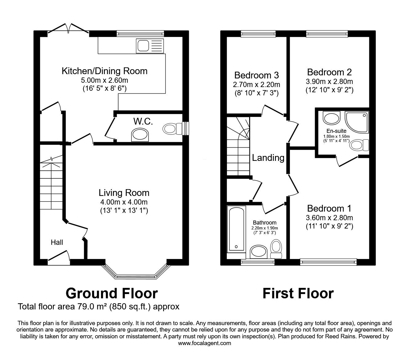 Floorplan of 3 bedroom Semi Detached House to rent, Middleton Drive, Prescot, Merseyside, L35
