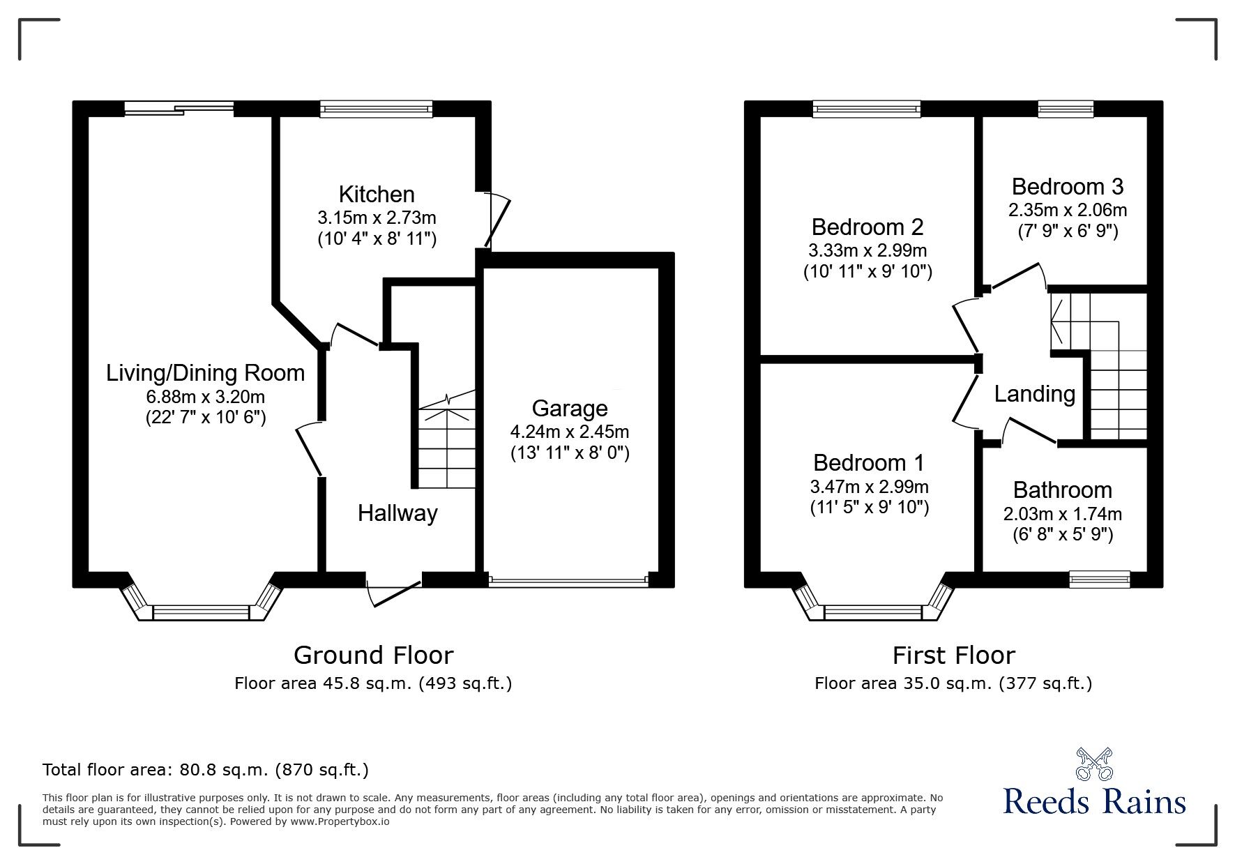 Floorplan of 3 bedroom Semi Detached House to rent, Pottery Lane, Whiston, Merseyside, L35