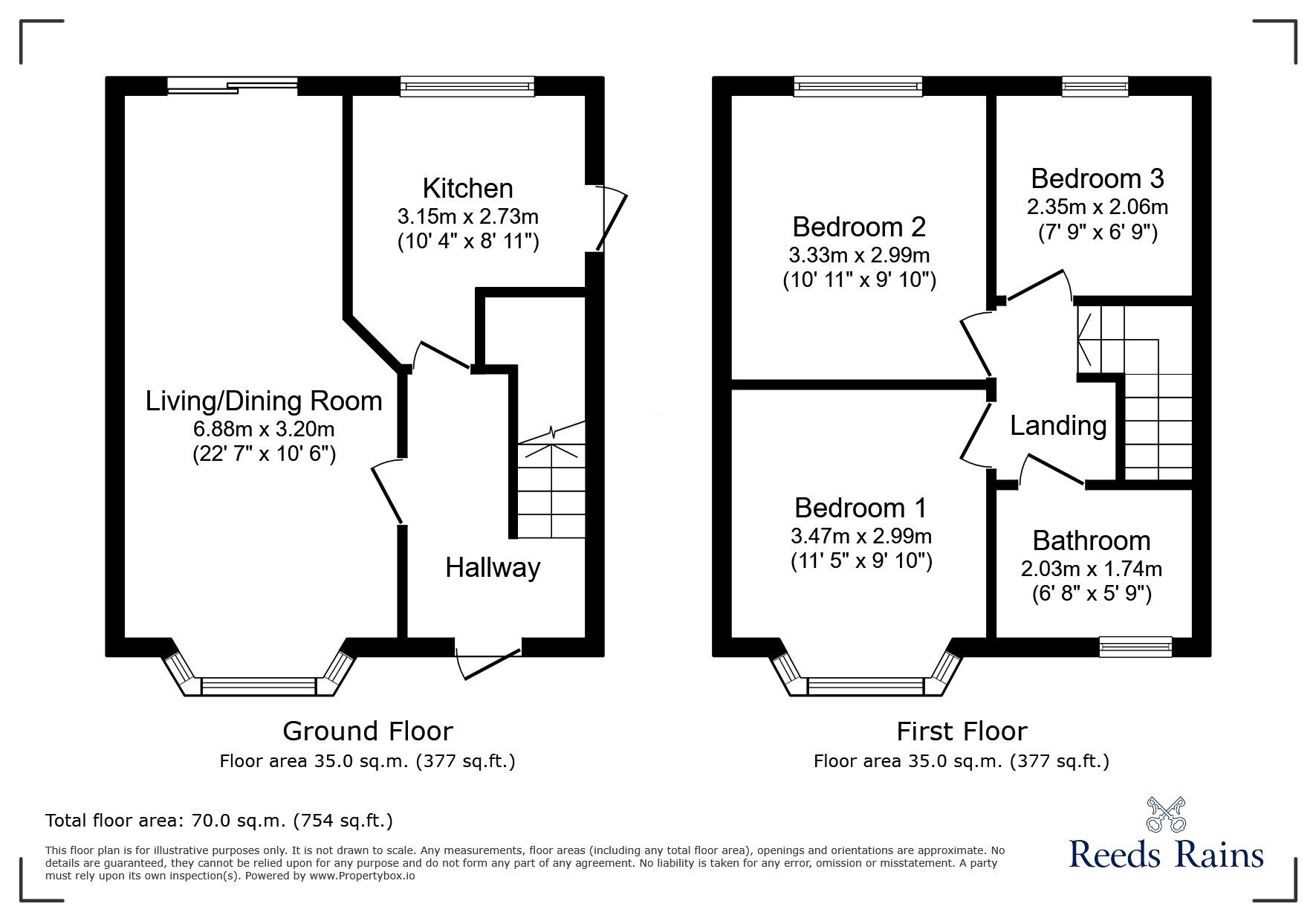 Floorplan of 3 bedroom Semi Detached House to rent, Pottery Lane, Whiston, Merseyside, L35