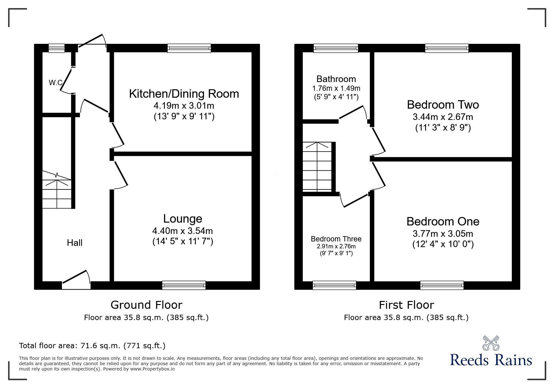 Floorplan of 3 bedroom Mid Terrace House to rent, Lyme Cross Road, Liverpool, Merseyside, L36
