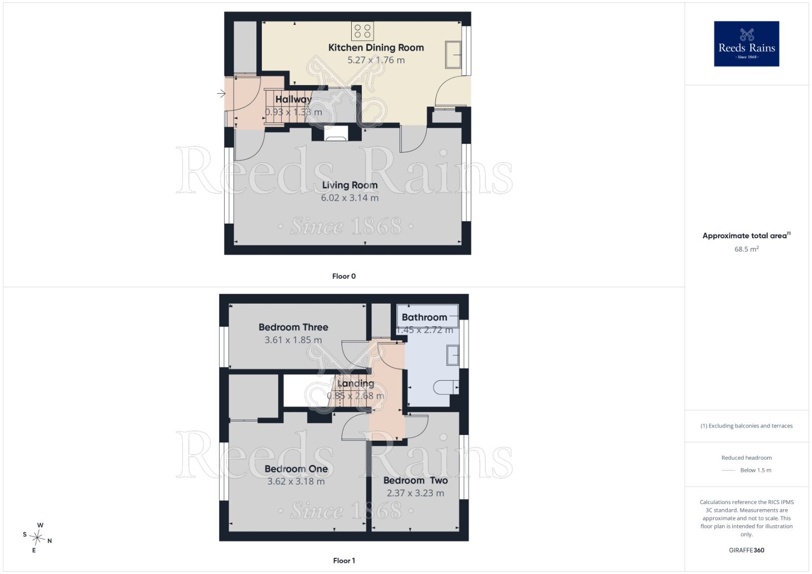 Floorplan of 3 bedroom Mid Terrace House for sale, Montgomery Road, Huyton, Merseyside, L36