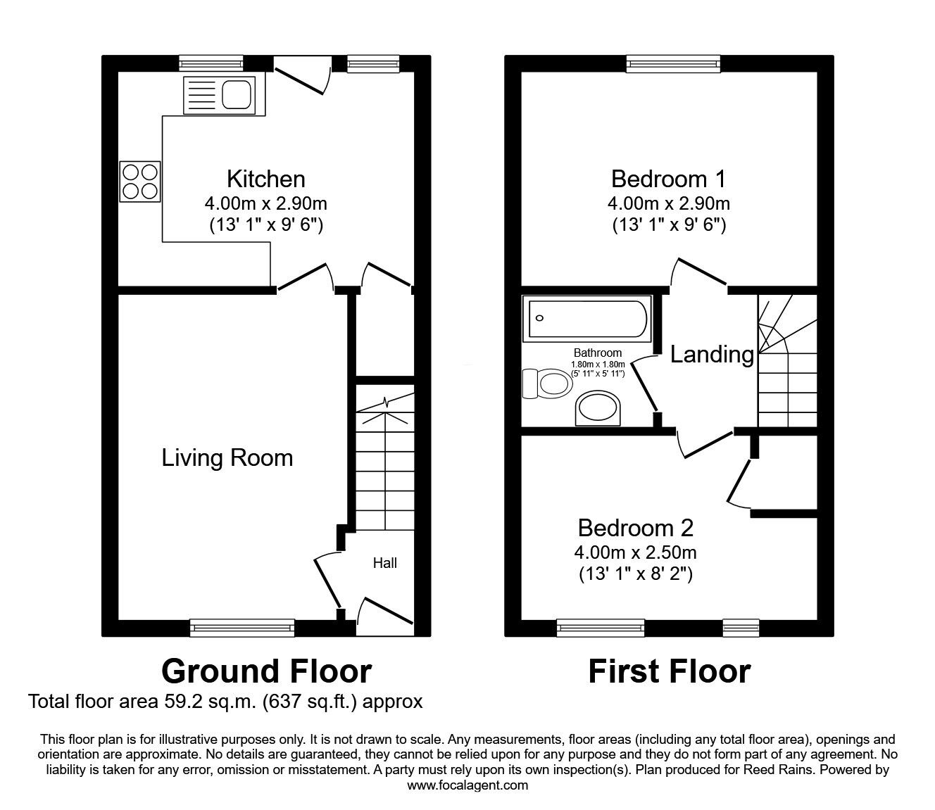 Floorplan of 2 bedroom Mid Terrace House for sale, Stanwood Gardens, Whiston, Merseyside, L35