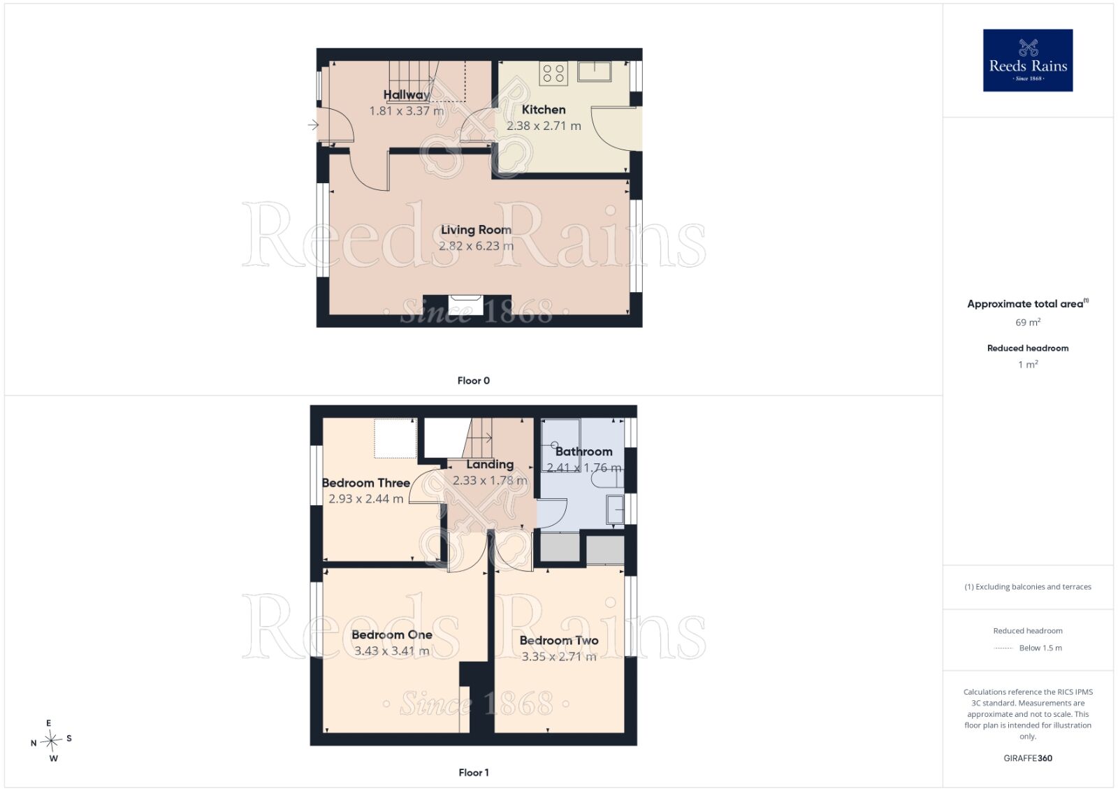Floorplan of 3 bedroom Mid Terrace House for sale, Syders Grove, Knowsley Village, Merseyside, L34