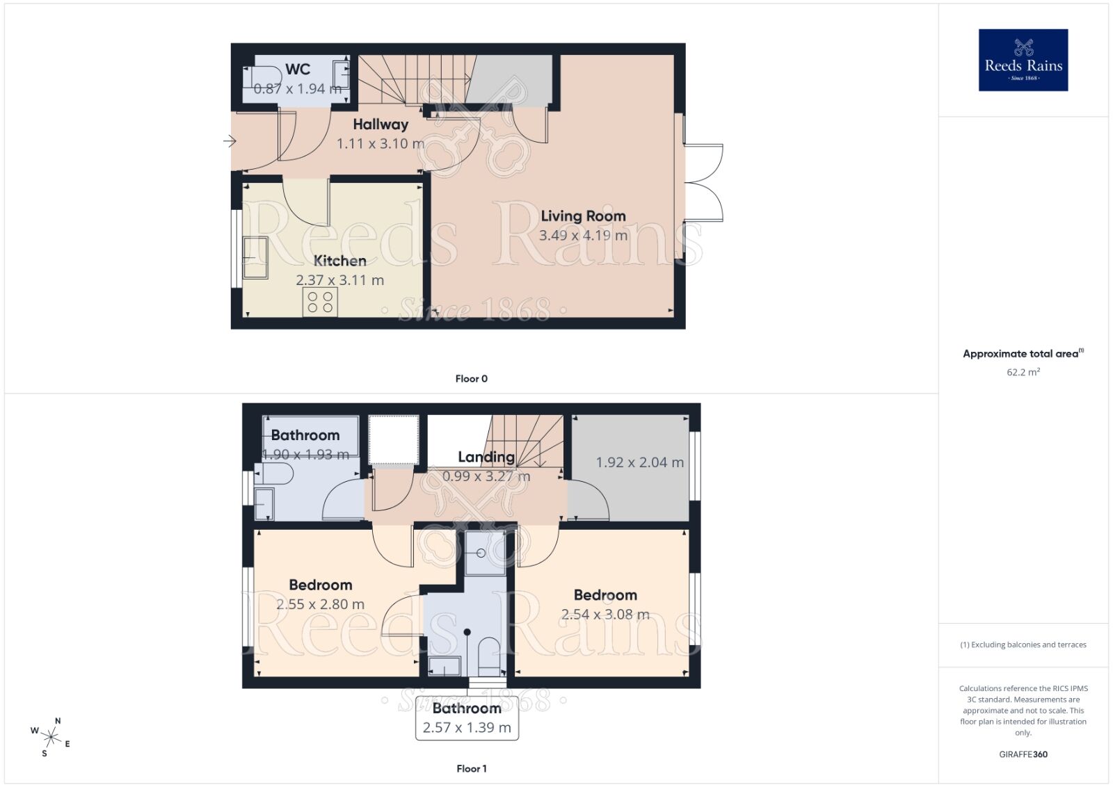 Floorplan of 3 bedroom End Terrace House for sale, Kenneth Close, Prescot, Merseyside, L34