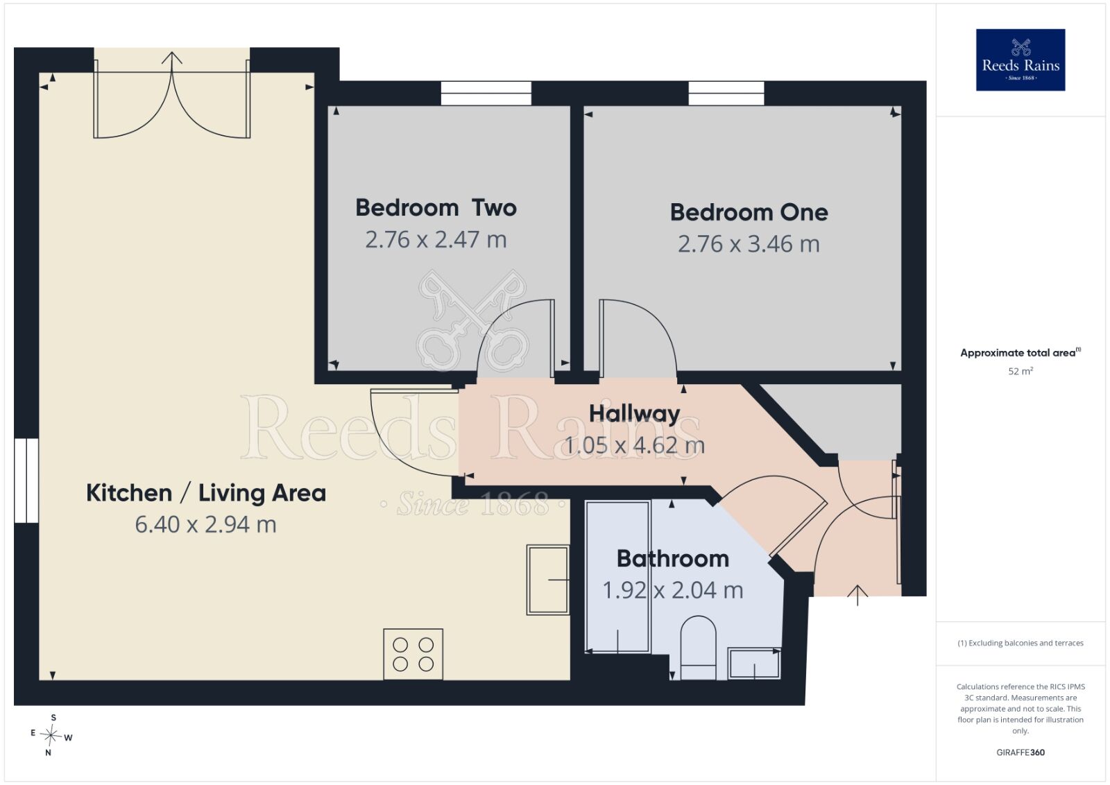 Floorplan of 2 bedroom Flat for sale, Speakman Way, Prescot, Merseyside, L34
