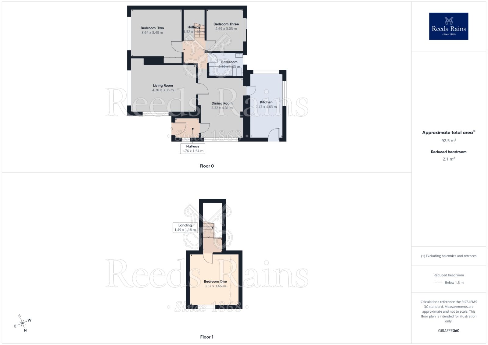 Floorplan of 3 bedroom Semi Detached Bungalow for sale, Parren Avenue, Whiston, Merseyside, L35