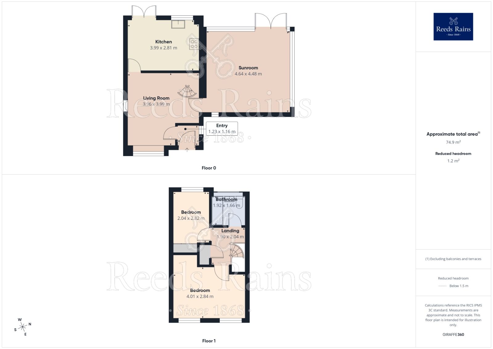 Floorplan of 2 bedroom Detached House for sale, Ramsey Close, Whiston, Merseyside, L35