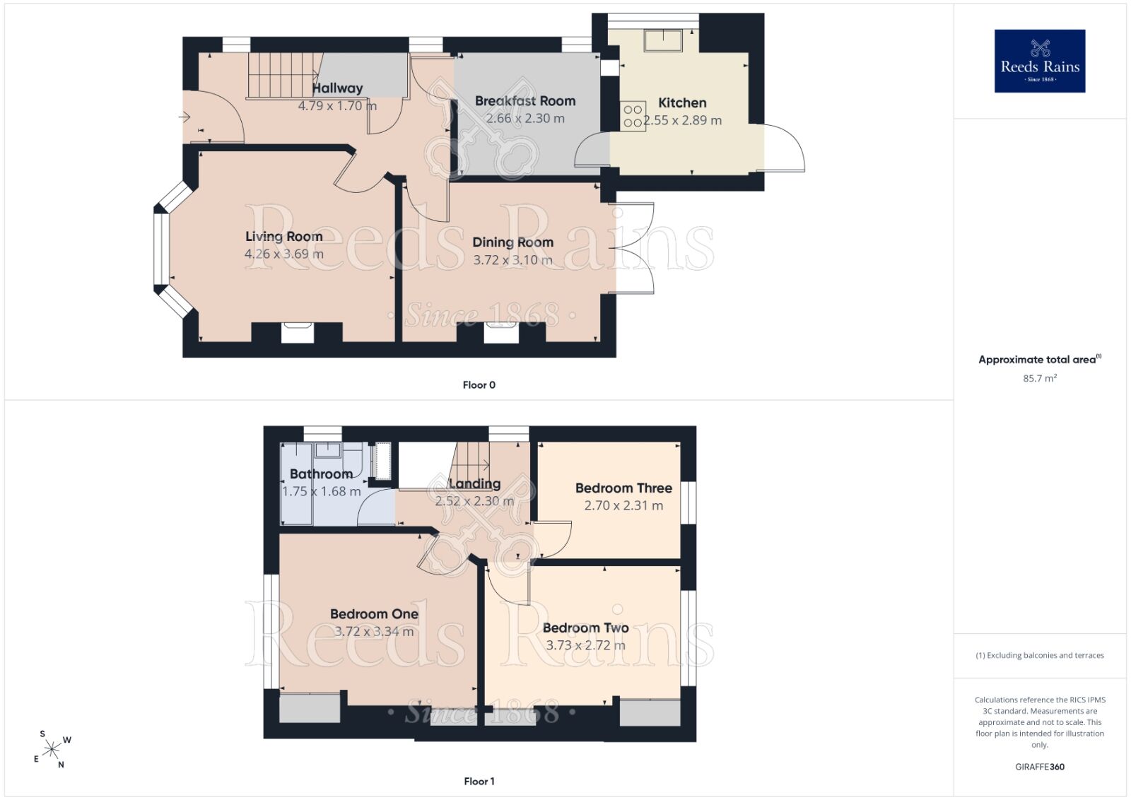 Floorplan of 3 bedroom Semi Detached House for sale, Beech Avenue, Eccleston Park, Merseyside, L34