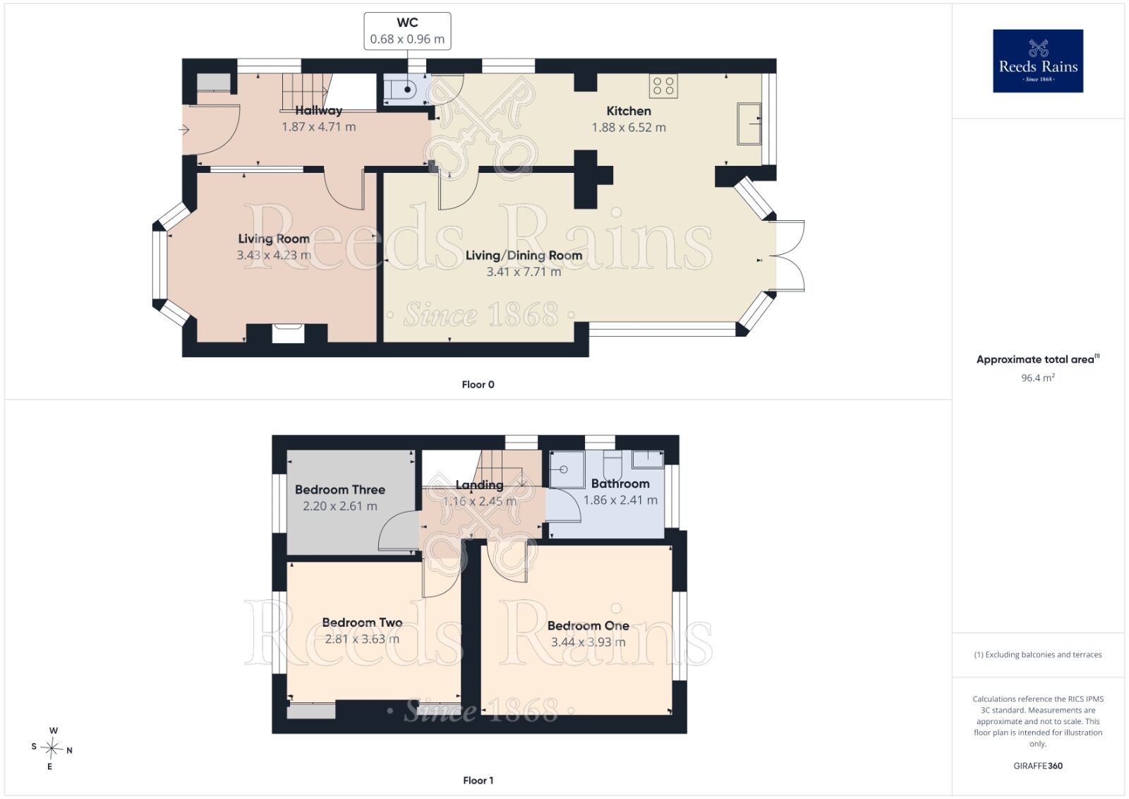 Floorplan of 3 bedroom Semi Detached House for sale, Field Way, Rainhill, Merseyside, L35