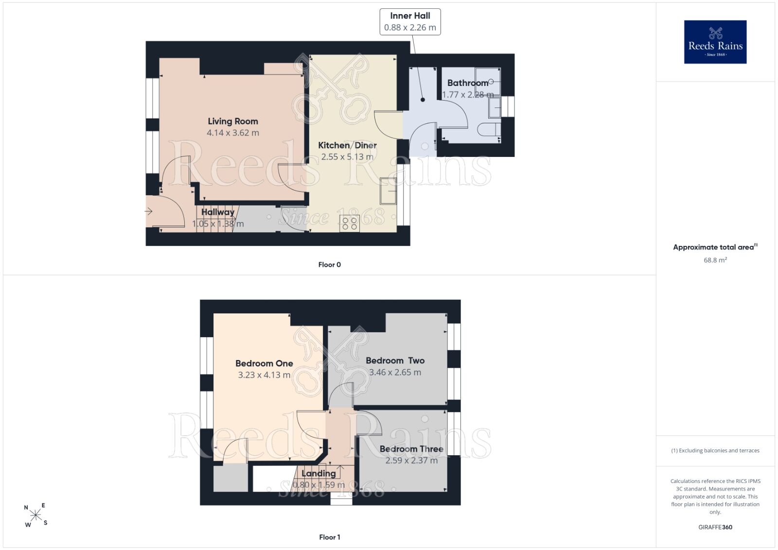 Floorplan of 3 bedroom Semi Detached House for sale, Ash Grove, Prescot, Merseyside, L35
