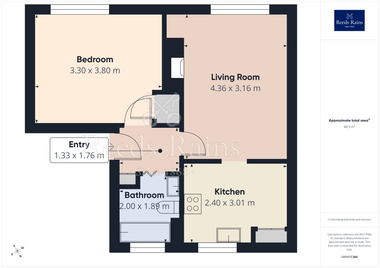 Floorplan of 1 bedroom Flat for sale, Warwick Road, Liverpool, Merseyside, L36