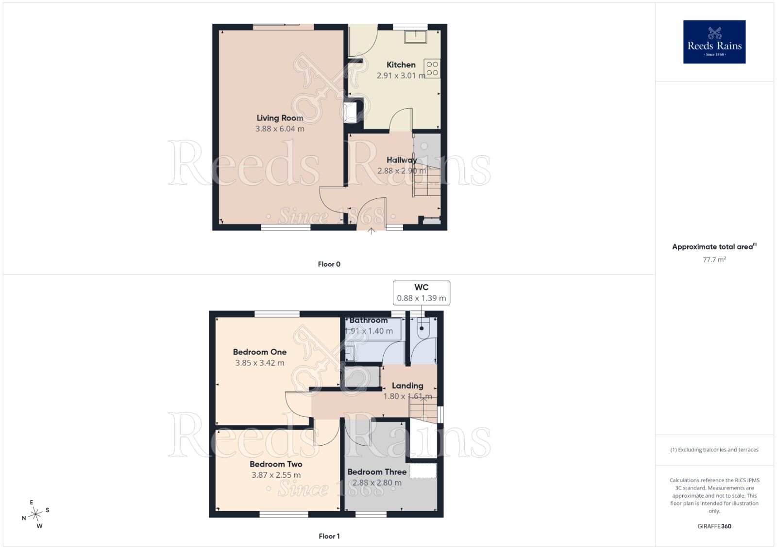 Floorplan of 3 bedroom Semi Detached House for sale, Hayes Avenue, Prescot, Merseyside, L35
