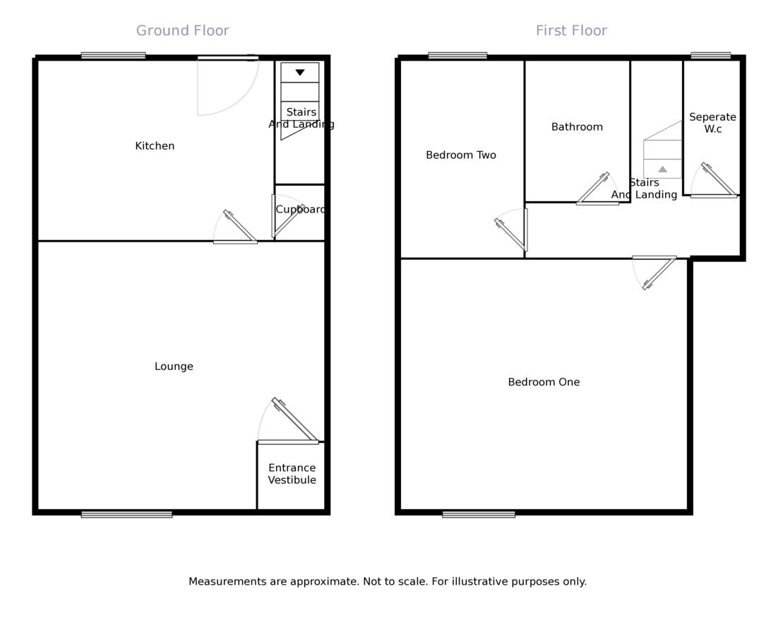 Floorplan of 2 bedroom  House to rent, Cannon Hill, Ashton-On-Ribble, Preston, PR2