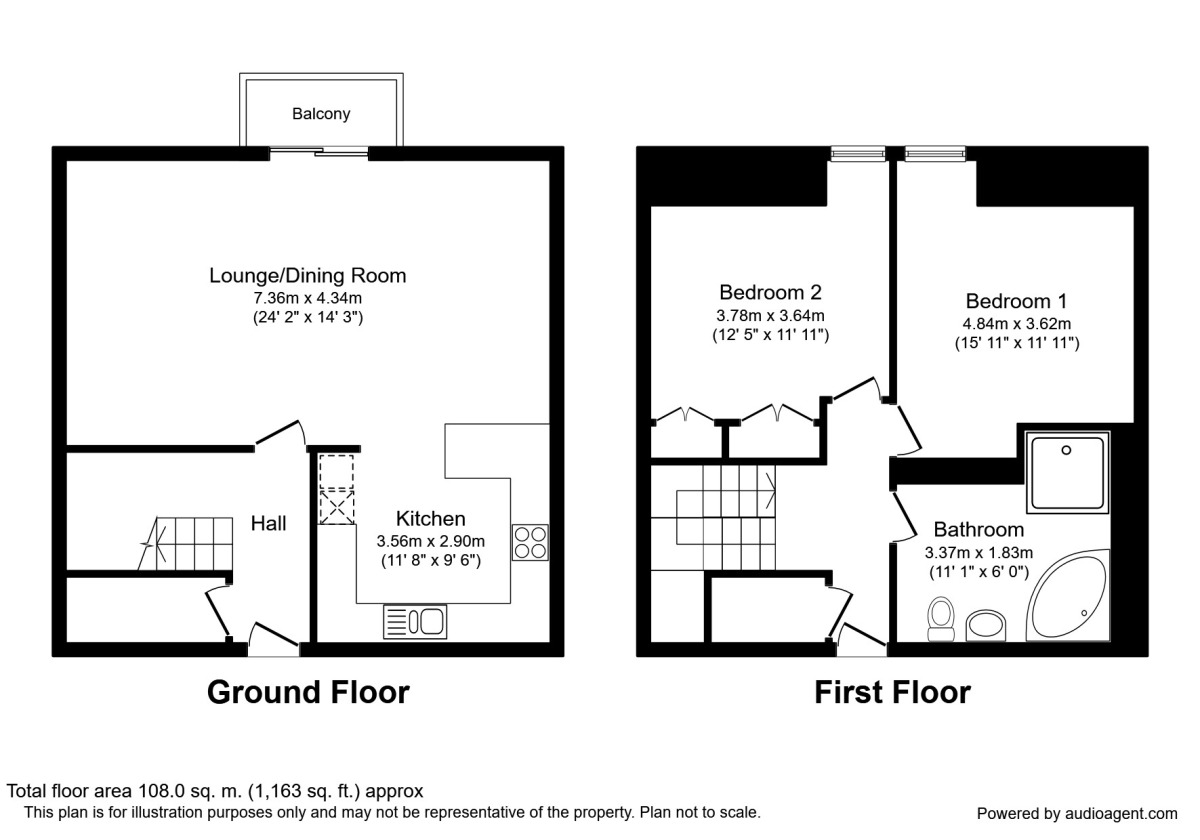Floorplan of 2 bedroom  Flat to rent, Victoria Mansions Navigation Way, Ashton-On-Ribble, Preston, PR2