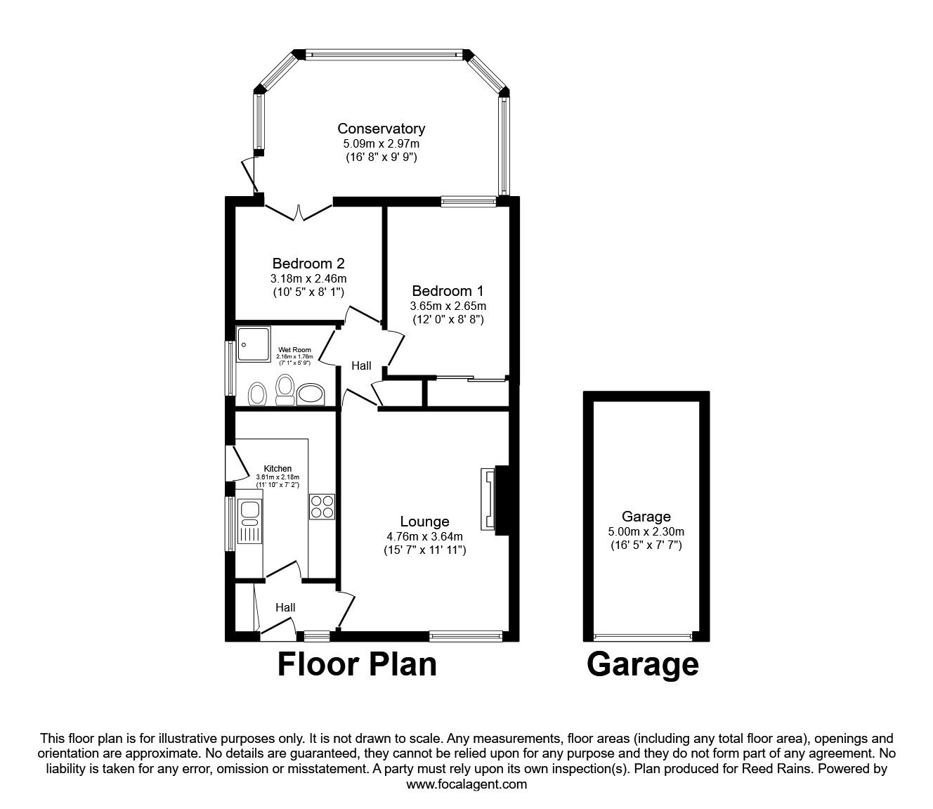 Floorplan of 2 bedroom Detached Bungalow for sale, Sycamore Close, Fulwood, Preston, PR2