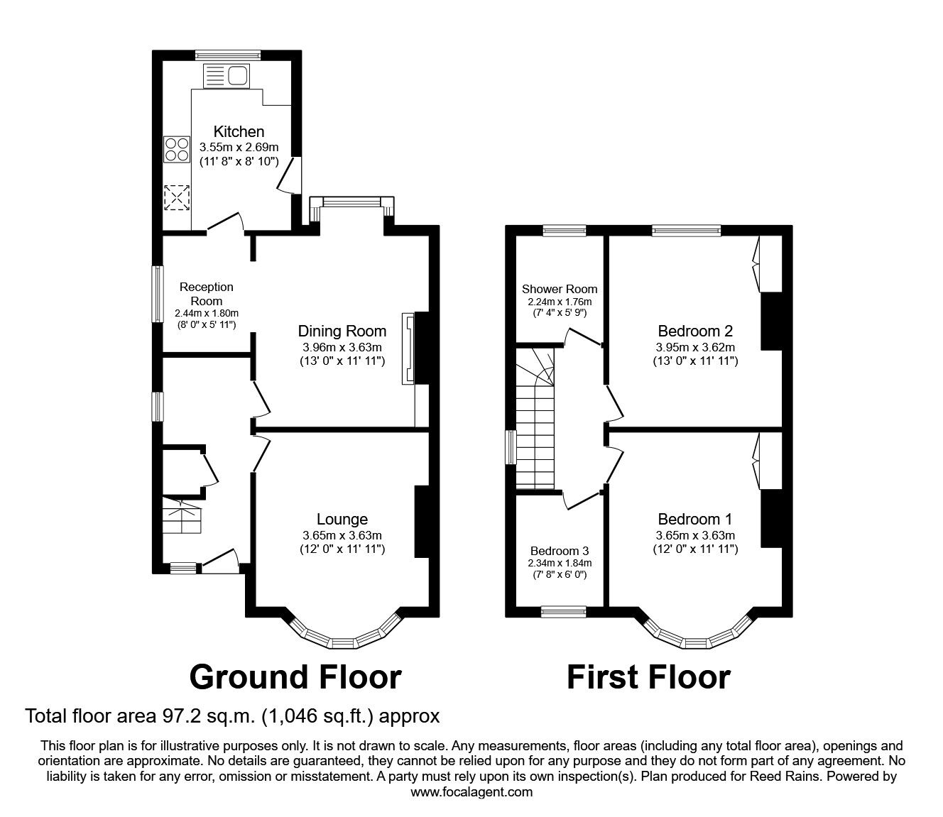 Floorplan of 3 bedroom Semi Detached House to rent, Broadgate, Preston, Lancashire, PR1