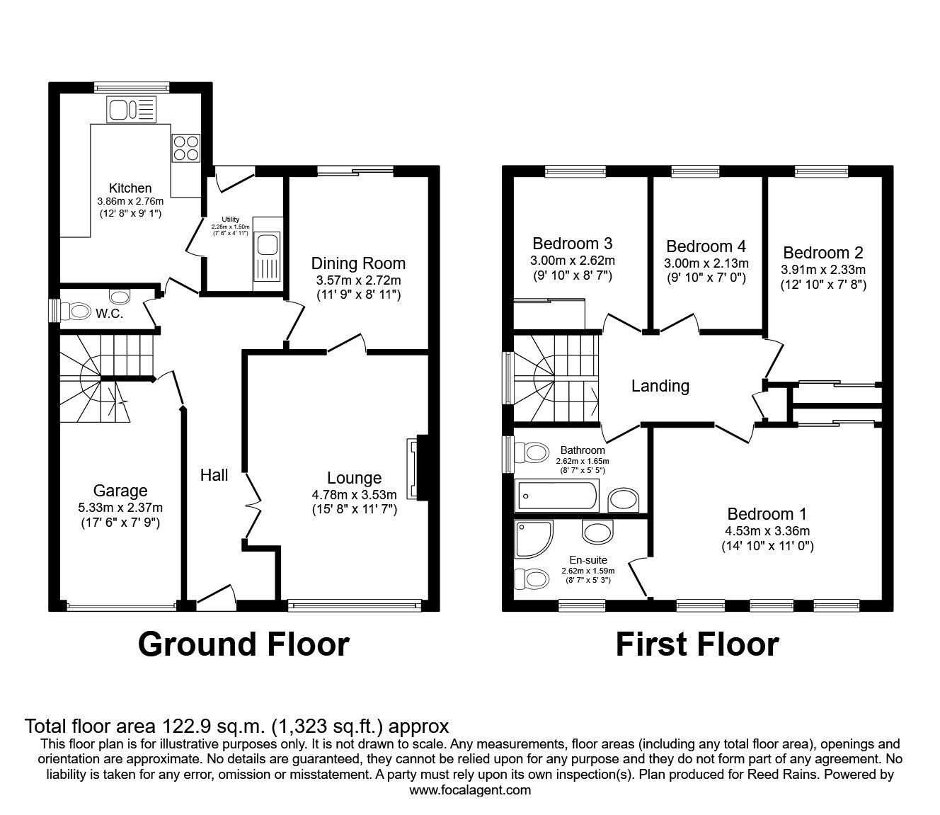 Floorplan of 4 bedroom Detached House for sale, Sandyfields, Cottam, Lancashire, PR4