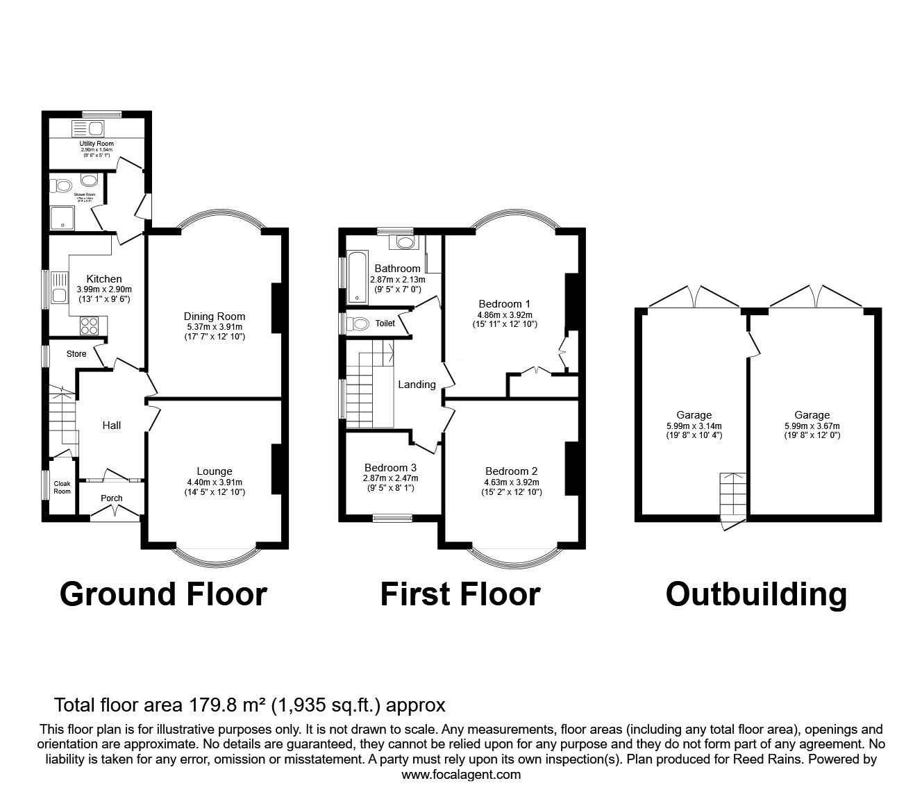 Floorplan of 3 bedroom Semi Detached House for sale, Garrison Road, Fulwood, Lancashire, PR2