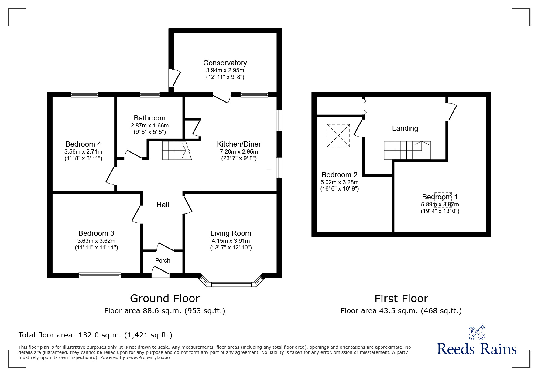 Floorplan of 4 bedroom Semi Detached Bungalow for sale, Cottam Avenue, Ingol, Lancashire, PR2