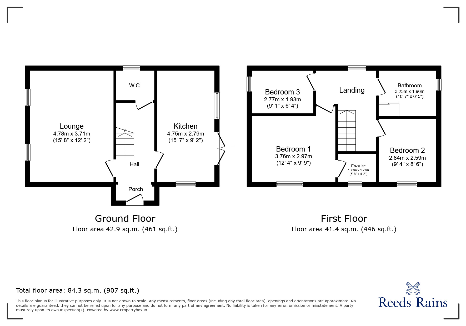 Floorplan of 3 bedroom Detached House for sale, The Weald, Cottam, Lancashire, PR4