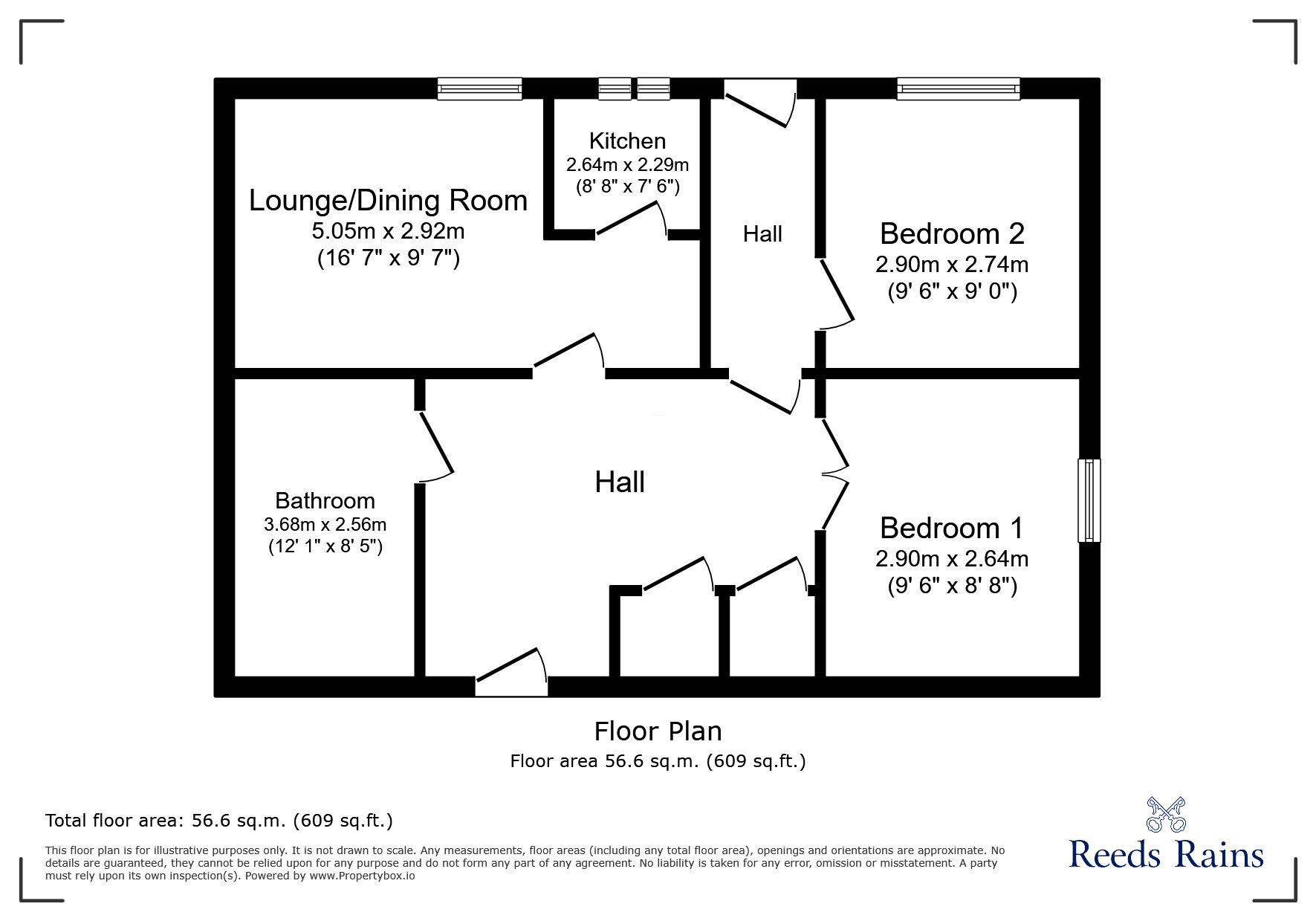 Floorplan of 2 bedroom  Flat for sale, Sharoe Green Lane, Fulwood, Lancashire, PR2