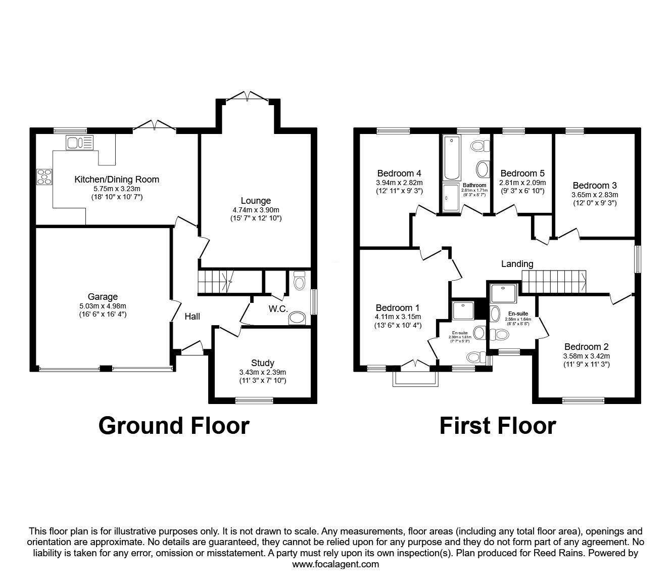 Floorplan of 5 bedroom Detached House for sale, Norshaw Crescent, Broughton, Lancashire, PR3