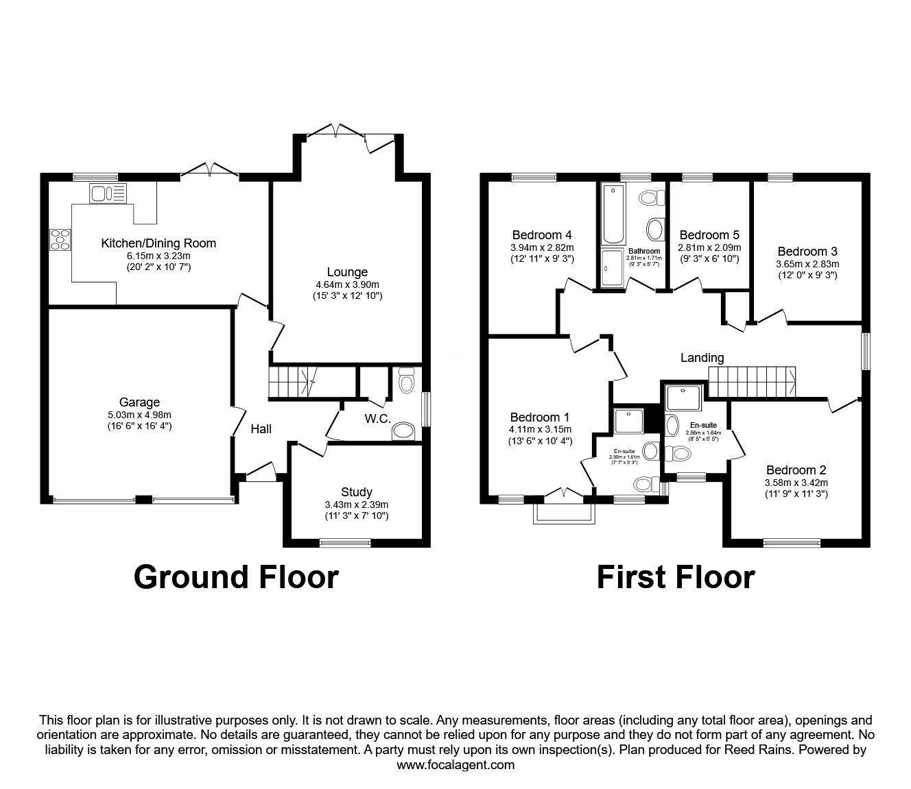Floorplan of 5 bedroom Detached House for sale, Norshaw Crescent, Broughton, Lancashire, PR3