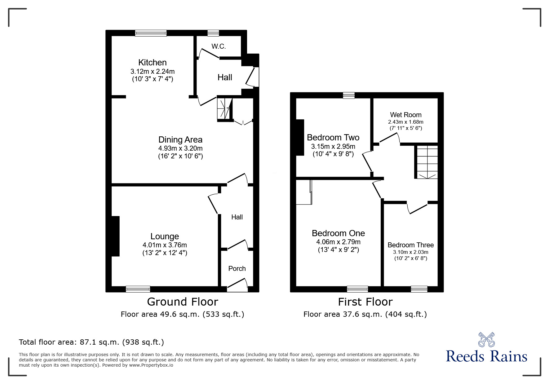 Floorplan of 3 bedroom Mid Terrace House for sale, Wolseley Road, Preston, Lancashire, PR1