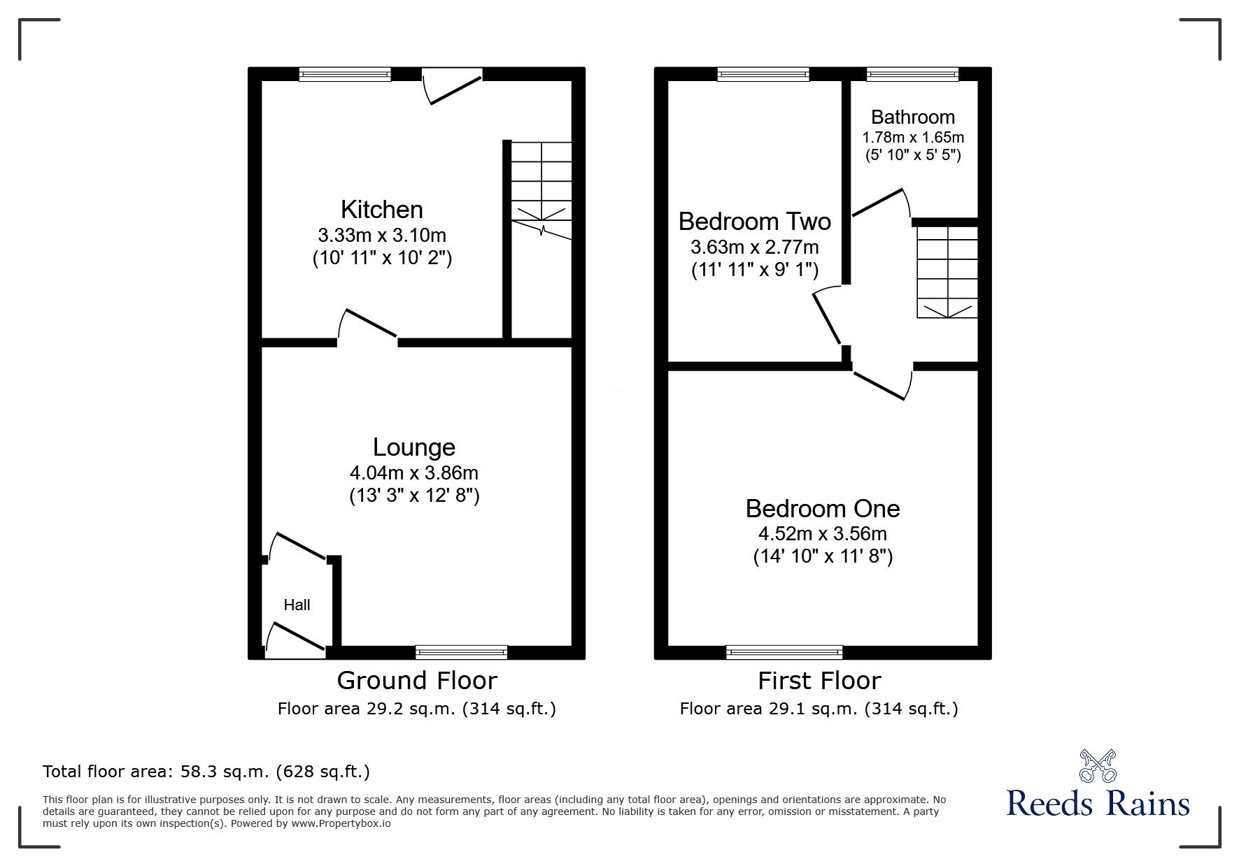 Floorplan of 2 bedroom Mid Terrace House for sale, Lutwidge Avenue, Preston, Lancashire, PR1
