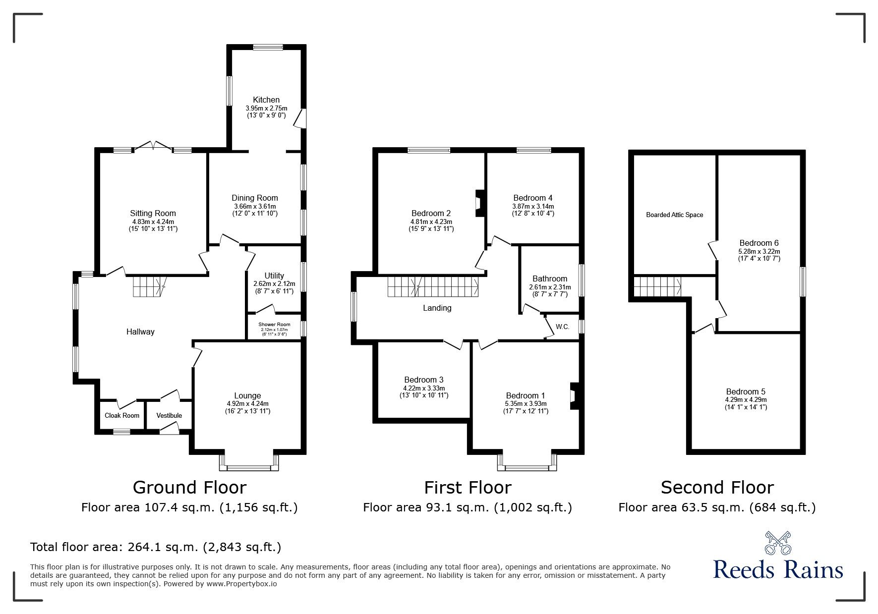 Floorplan of 4 bedroom Semi Detached House for sale, Highgate Avenue, Fulwood, Lancashire, PR2