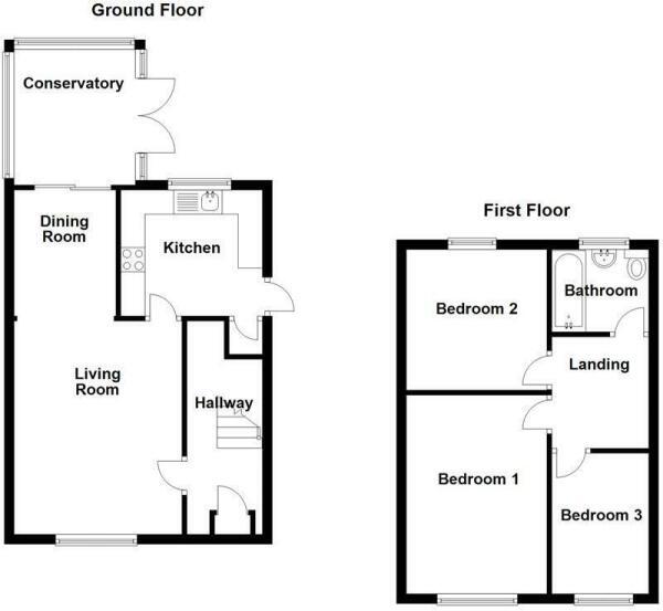 Floorplan of 3 bedroom Detached House for sale, Summertrees Avenue, Lea, Lancashire, PR2
