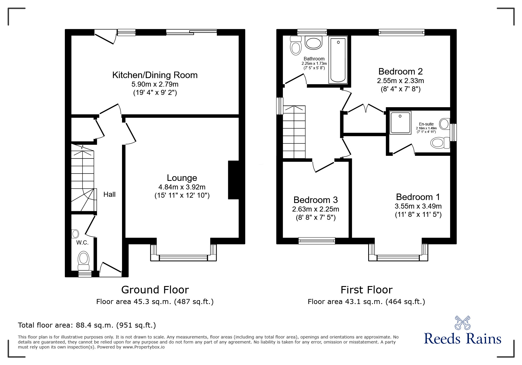 Floorplan of 3 bedroom Detached House for sale, Otters Close, Ribbleton, Lancashire, PR2