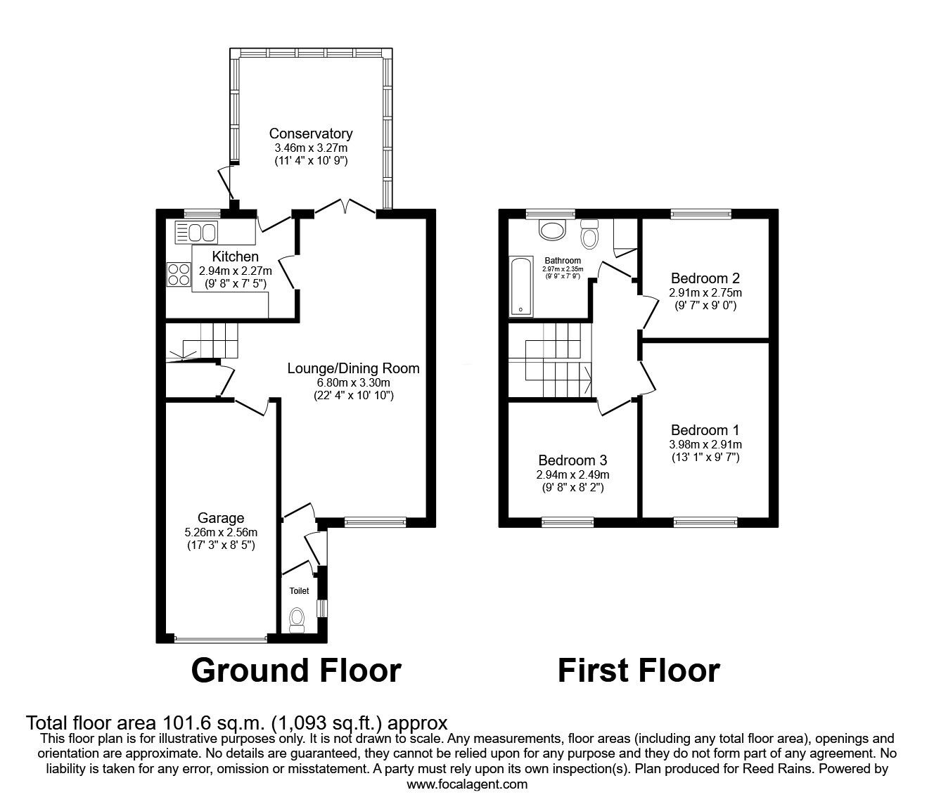 Floorplan of 3 bedroom Semi Detached House for sale, Maritime Way, Ashton-on-Ribble, Lancashire, PR2