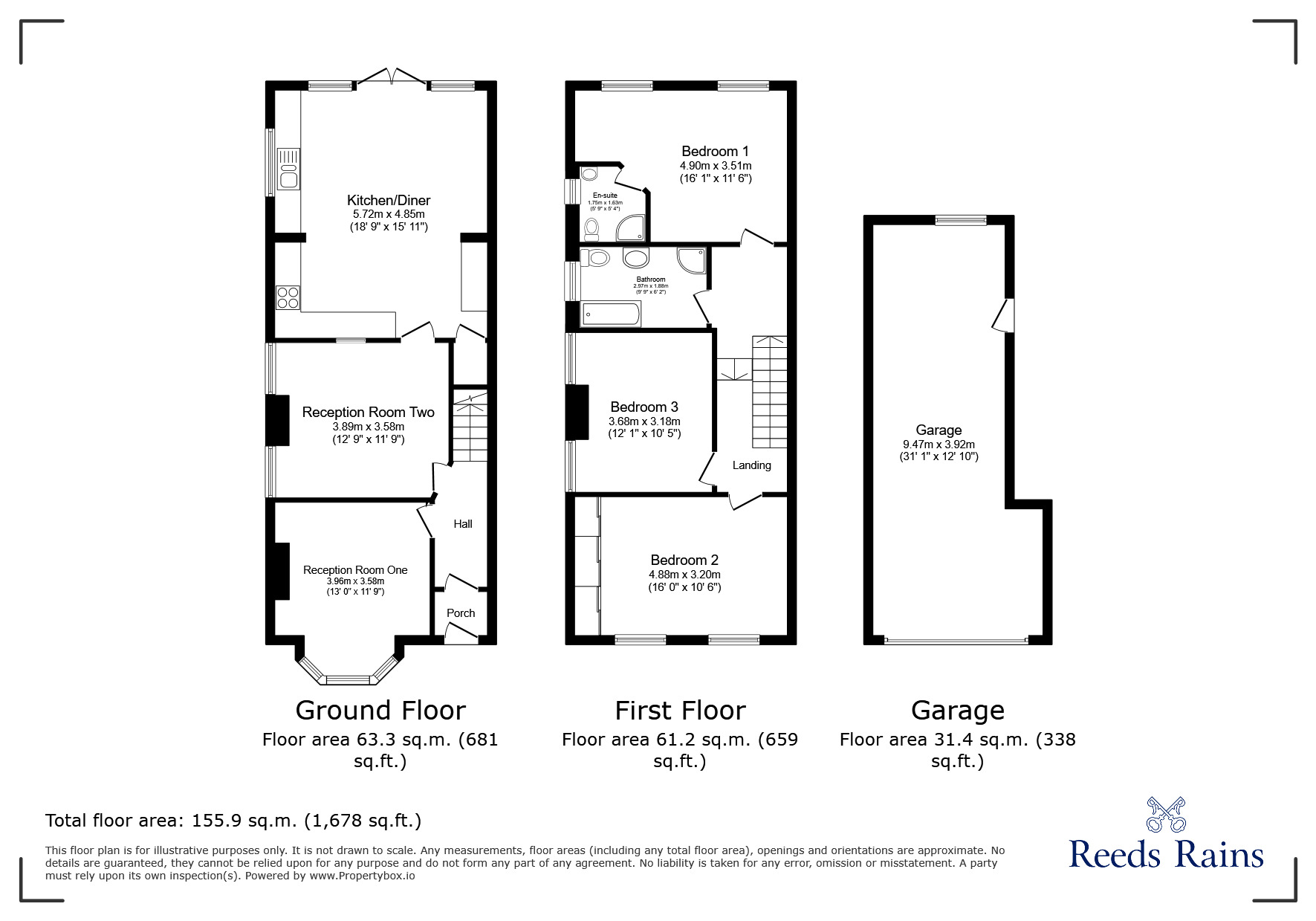 Floorplan of 3 bedroom Semi Detached House for sale, Waterloo Road, Ashton-on-Ribble, Lancashire, PR2
